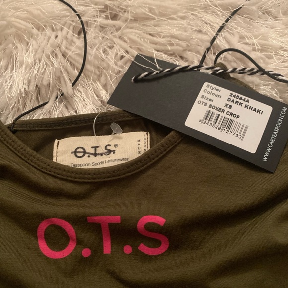 NWT OTS dark khaki boxer crop top - Picture 9 of 9